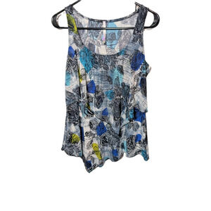 Harmony Tank Top Shirt Tunic Ruffle Sleeveless Size Small * ARTSY * BOHO Blouse